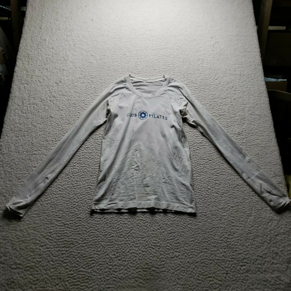 Lululemon Shirt Womens Medium Gray Long Sleeve Swiftly Tech Club Pilates Top